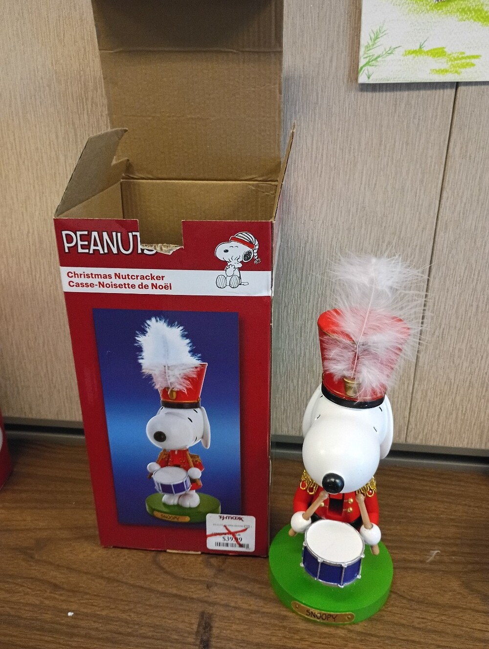 Kurt Adler Peanuts Snoopy the Drummer Christmas Nutcracker Table Decor New 8.5"